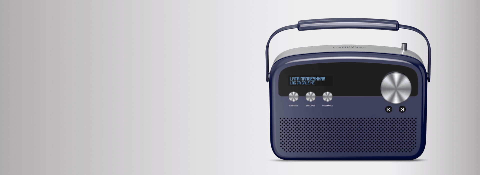 Saregama Carvaan Lite Hindi Portable Music Player, Graphite Grey 1 sargama carvaan in home image